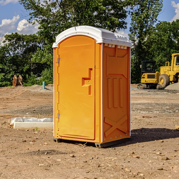 how often are the porta potties cleaned and serviced during a rental period in Brant Lake